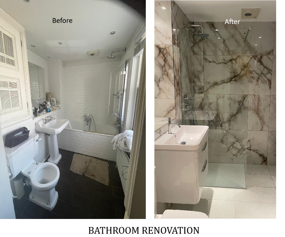 Bathroom renovation before and after — Heaven Hues