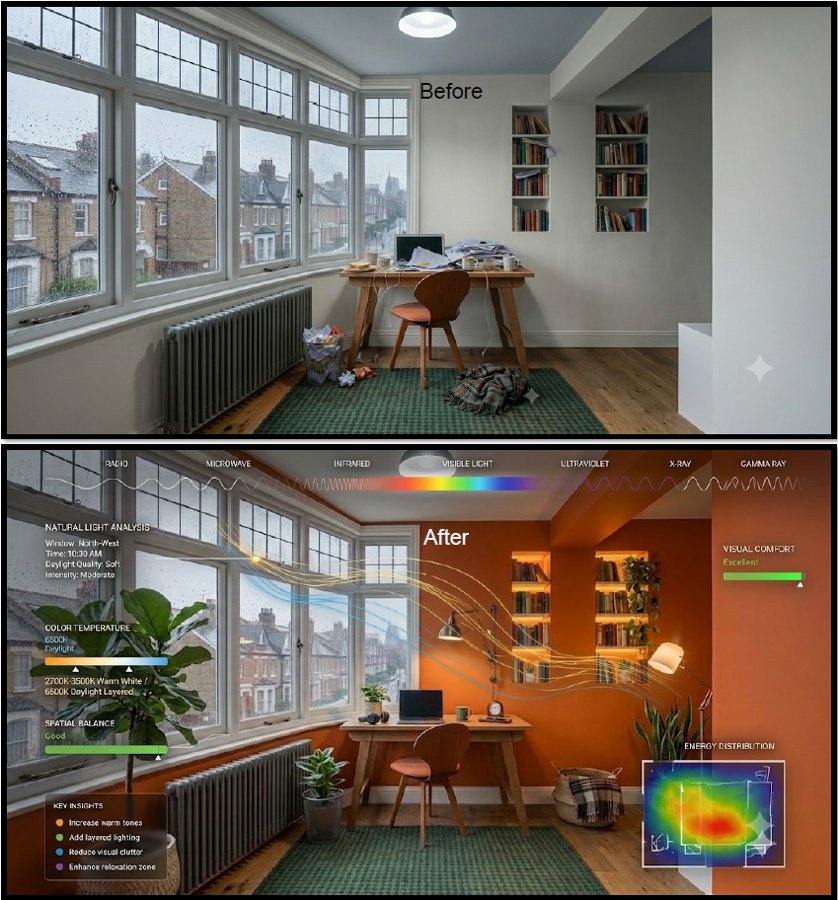 Remote Job Room before and after — Heaven Hues